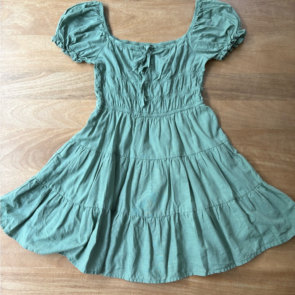 SHEIN Women’s Green Babydoll Dress - Size S/4